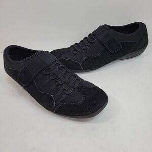 Easy Spirit Black Suede Walking Shoes Womens Size 8 Comfort Casual Sneakers